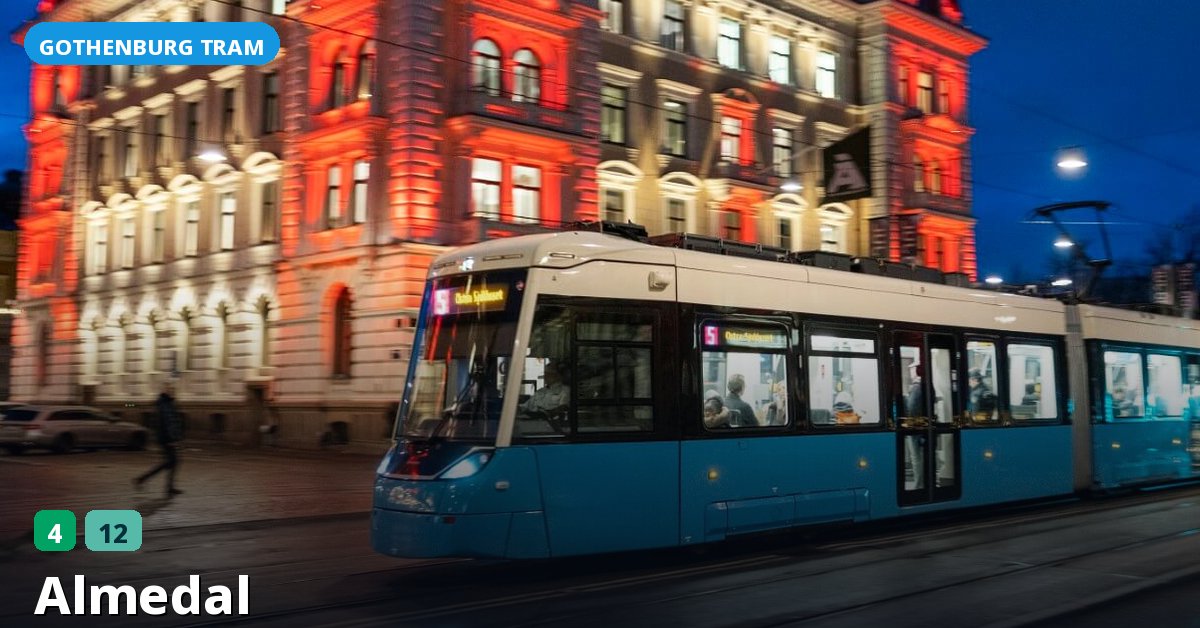 Almedal stop — Gothenburg tram