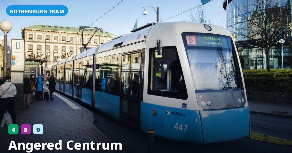 Angered Centrum stop — Gothenburg tram