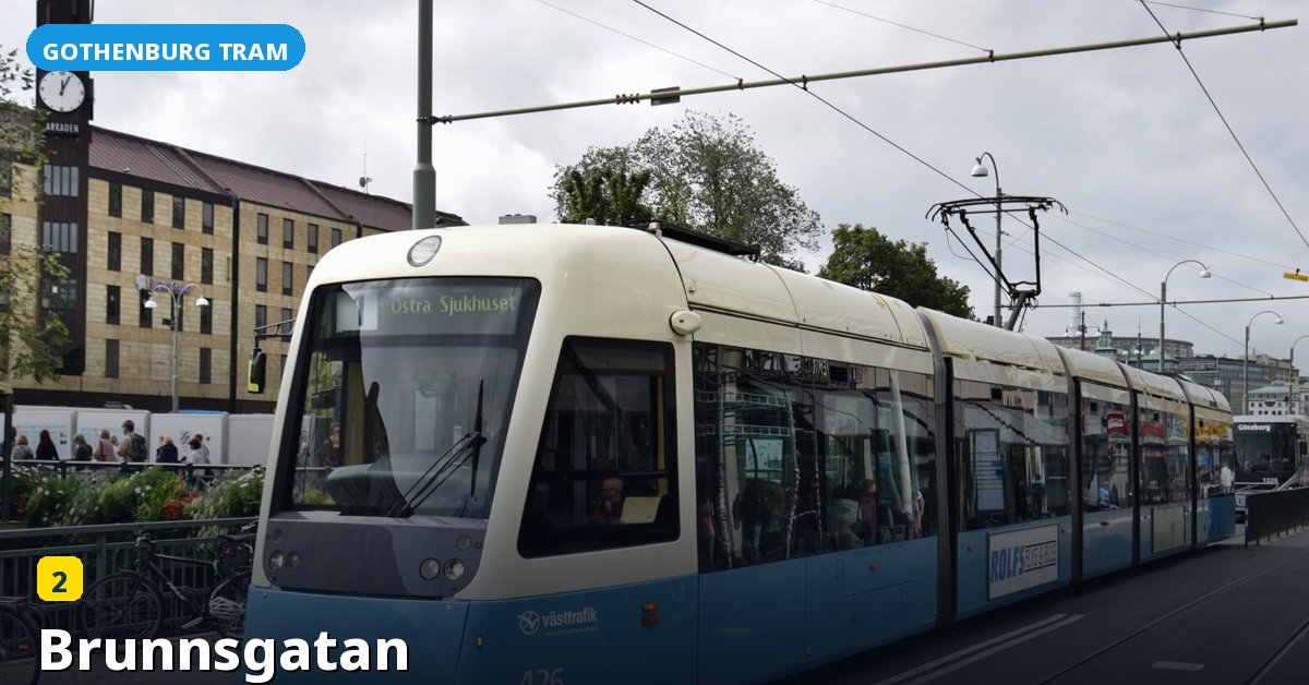 Brunnsgatan stop — Gothenburg tram