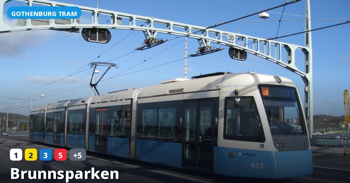 Brunnsparken stop — Gothenburg tram