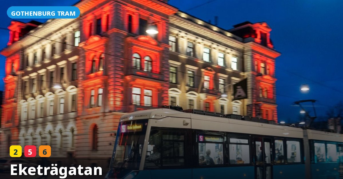 Eketrägatan stop — Gothenburg tram
