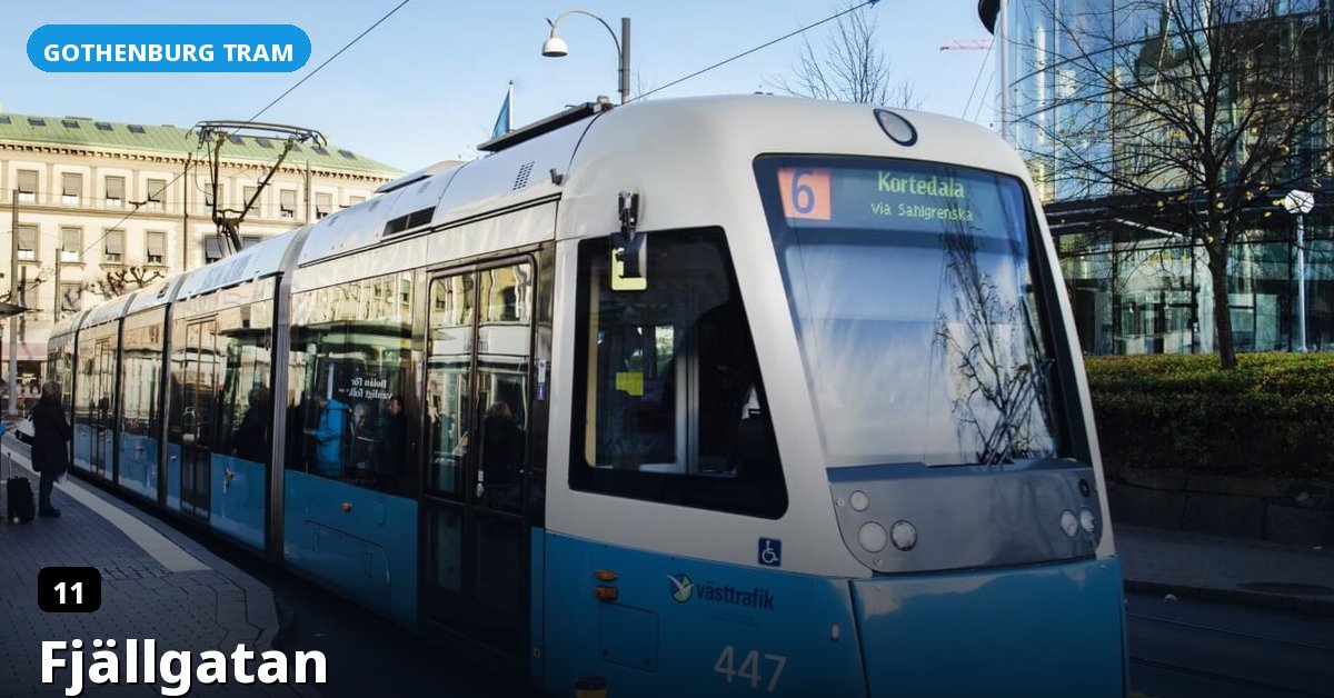 Fjällgatan stop — Gothenburg tram