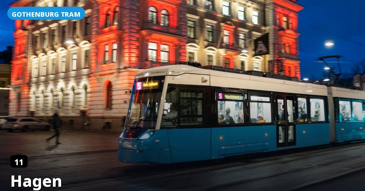 Hagen stop — Gothenburg tram