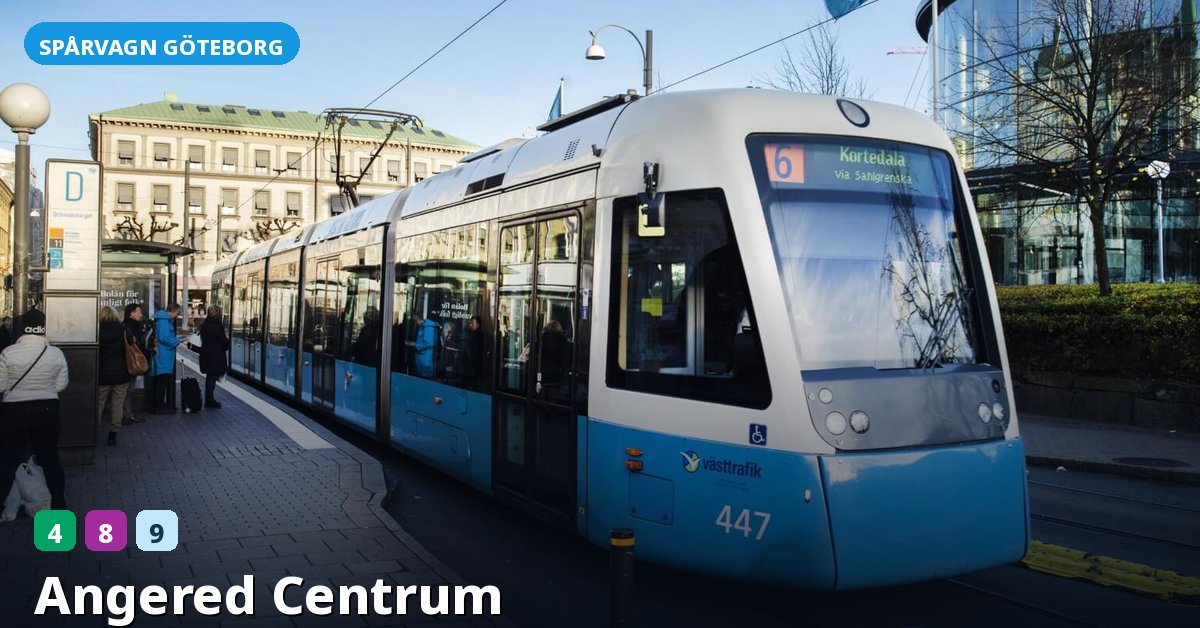 Hållplats Angered Centrum — Göteborgs spårvagn