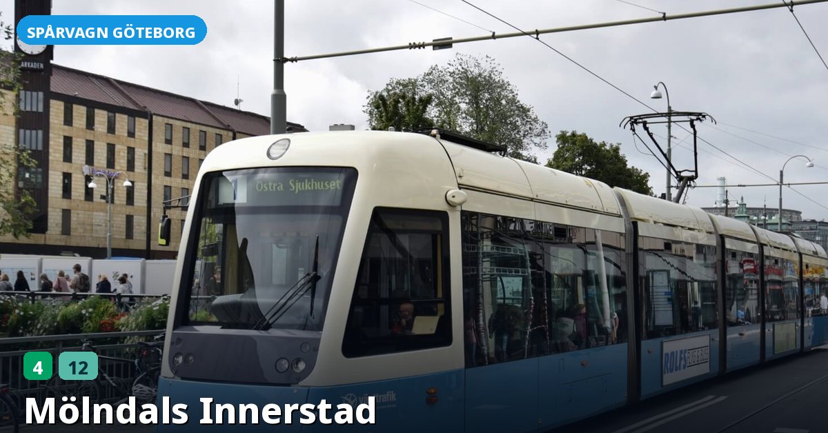 Hållplats Mölndals Innerstad — Göteborgs spårvagn