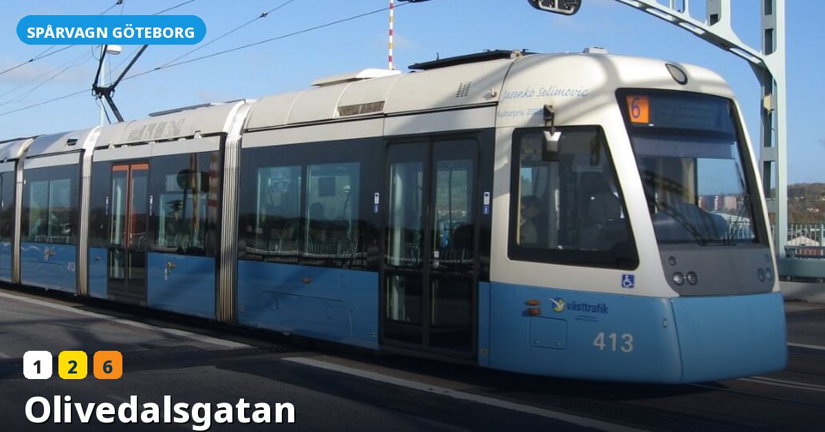 Hållplats Olivedalsgatan — Göteborgs spårvagn