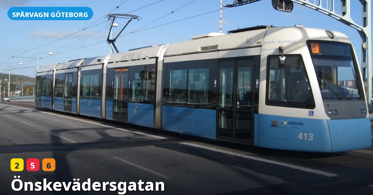 Hållplats Önskevädersgatan — Göteborgs spårvagn