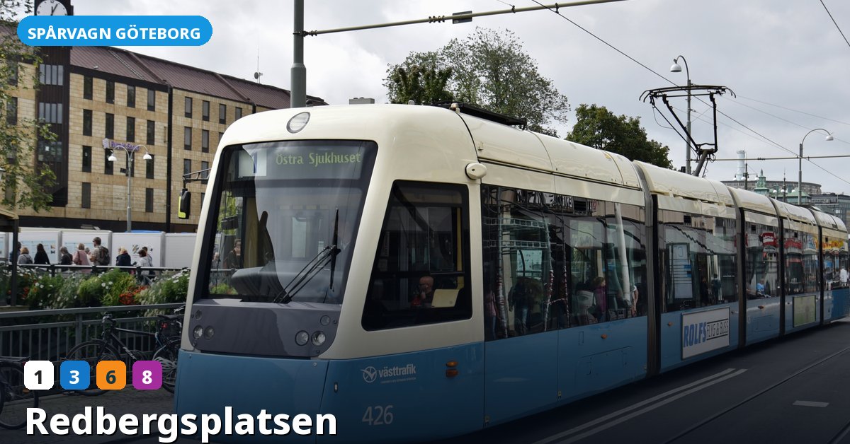 Hållplats Redbergsplatsen — Göteborgs spårvagn
