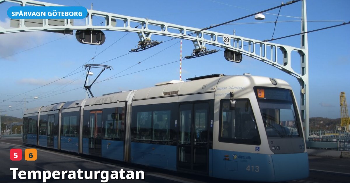 Hållplats Temperaturgatan — Göteborgs spårvagn