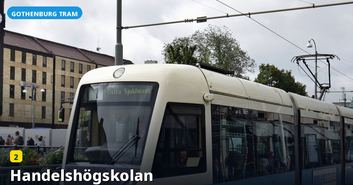 Handelshögskolan stop — Gothenburg tram
