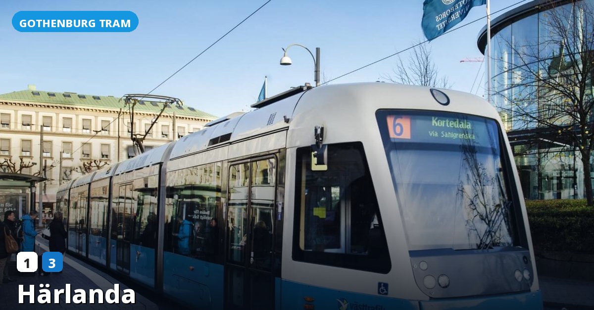 Härlanda stop — Gothenburg tram