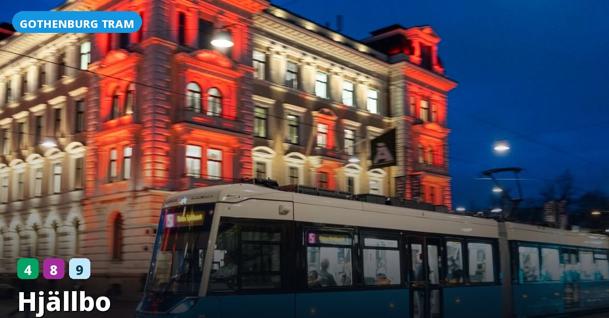 Hjällbo stop — Gothenburg tram