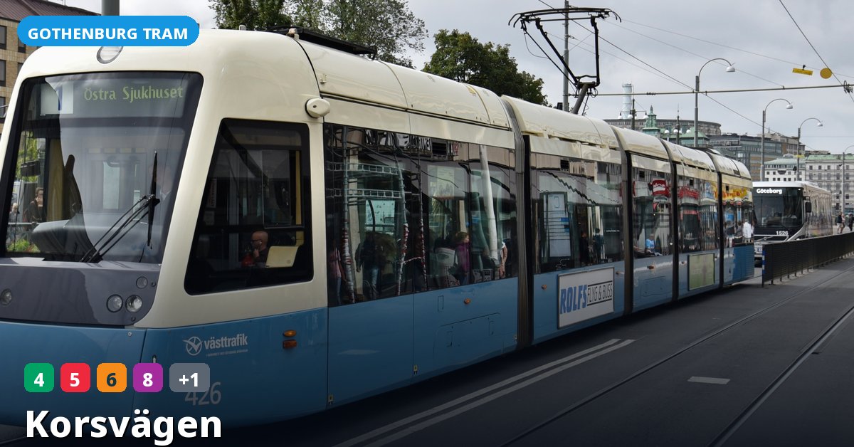 Korsvägen stop — Gothenburg tram