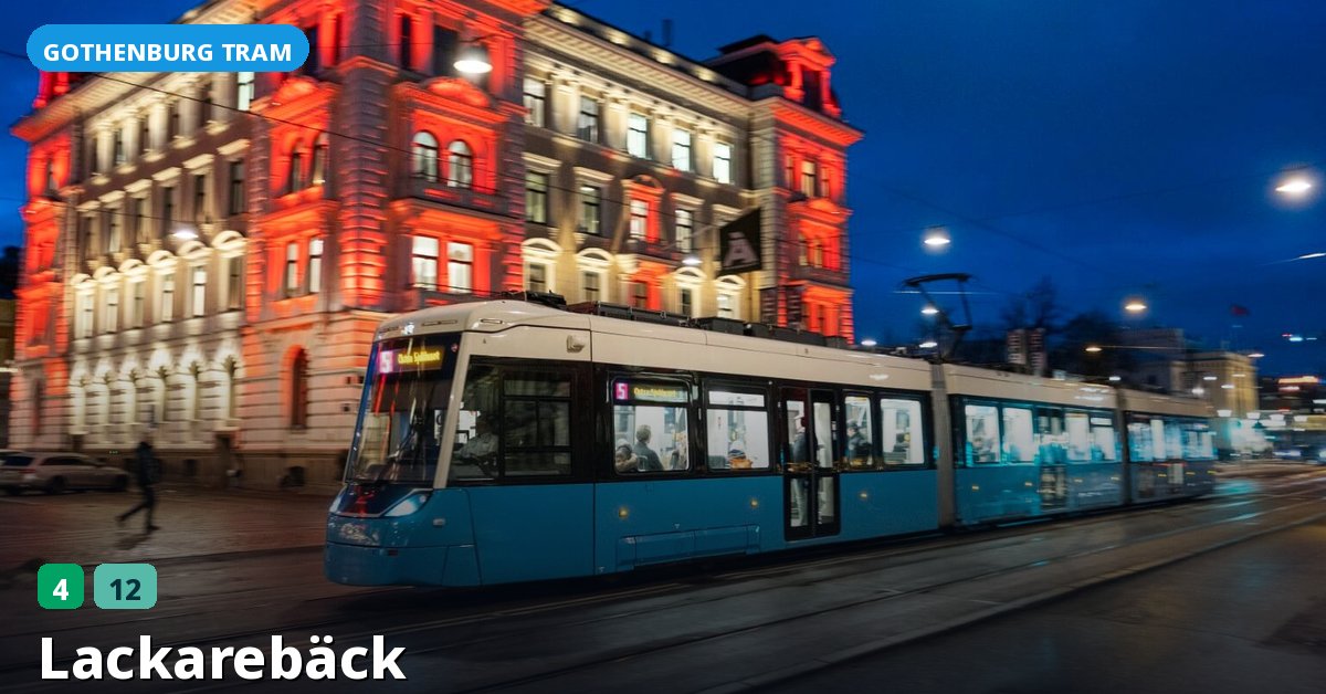 Lackarebäck stop — Gothenburg tram