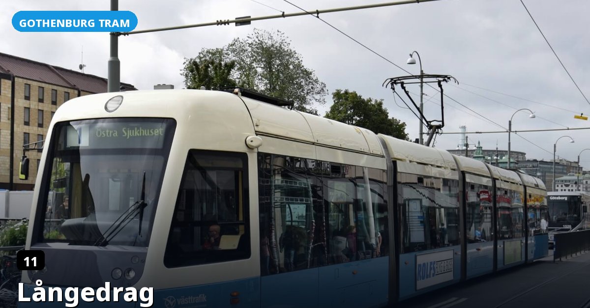 Långedrag stop — Gothenburg tram