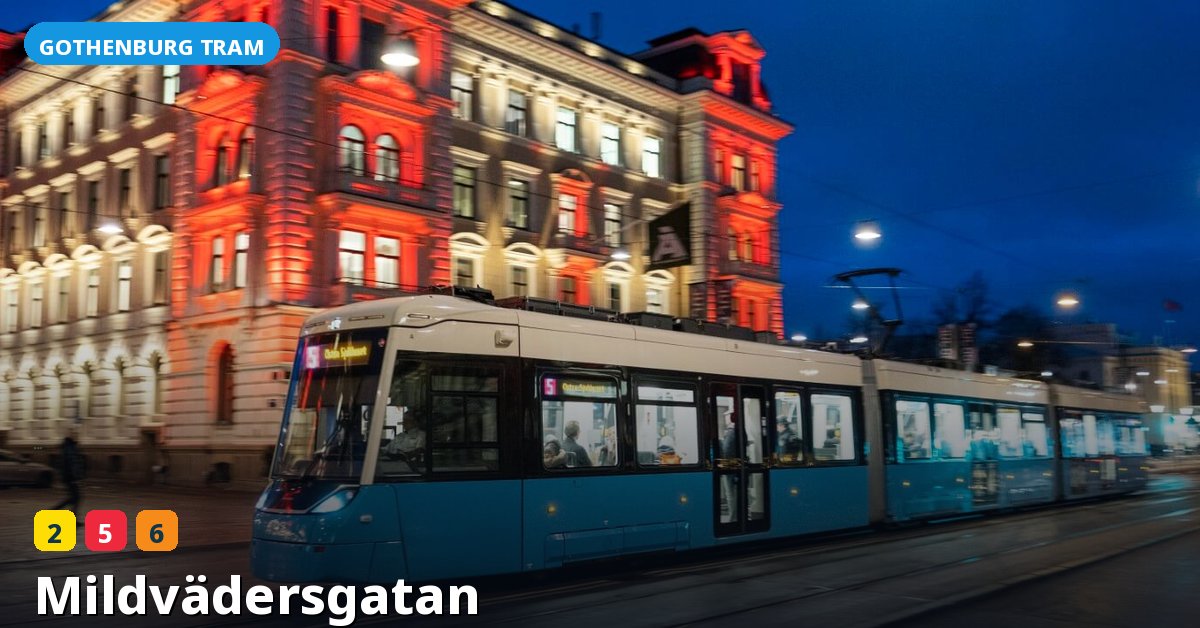Mildvädersgatan stop — Gothenburg tram
