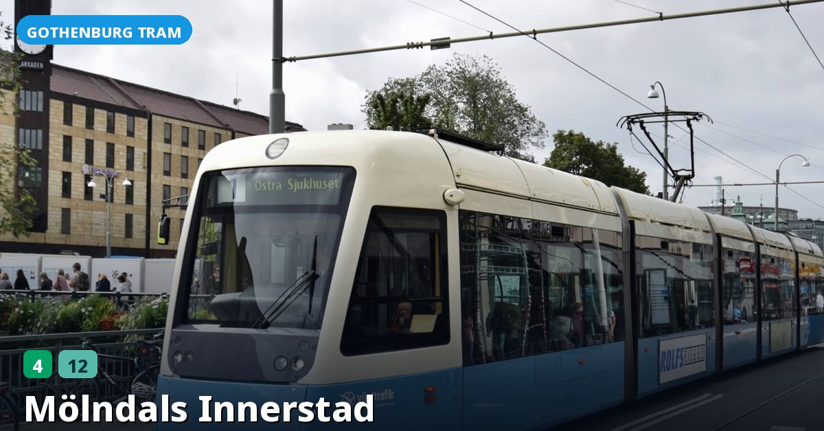 Mölndals Innerstad stop — Gothenburg tram