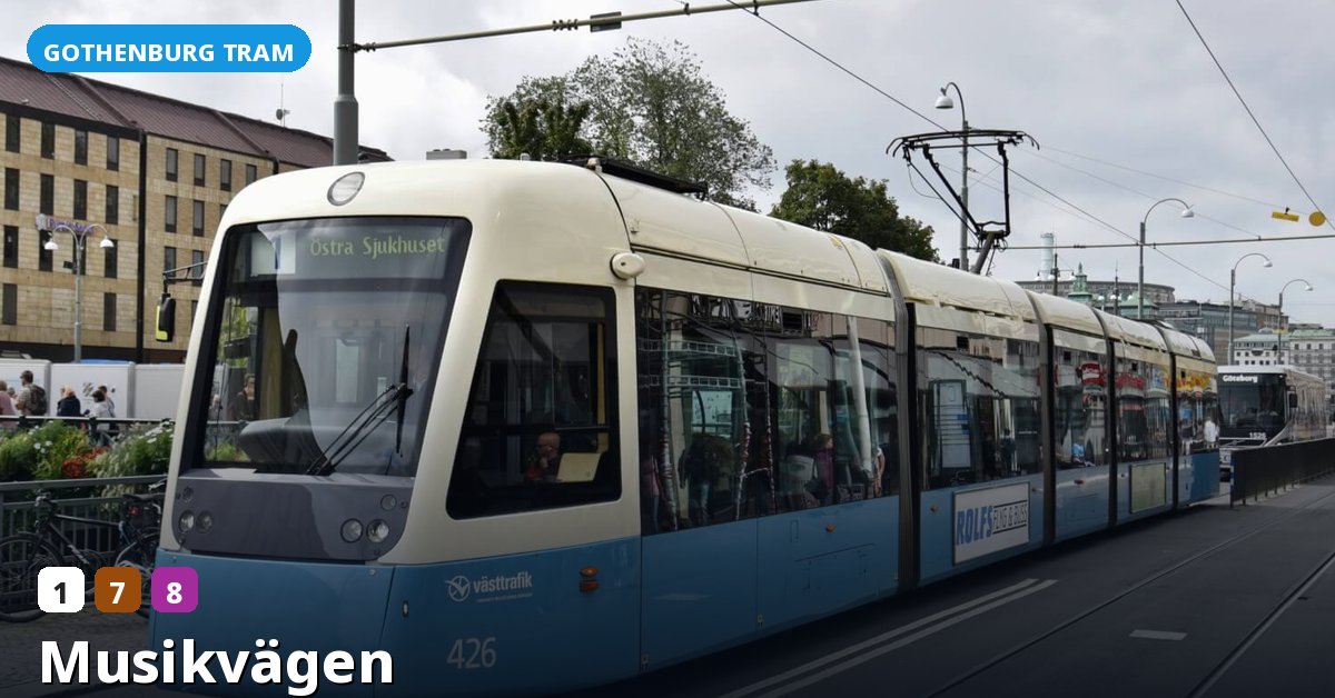 Musikvägen stop — Gothenburg tram