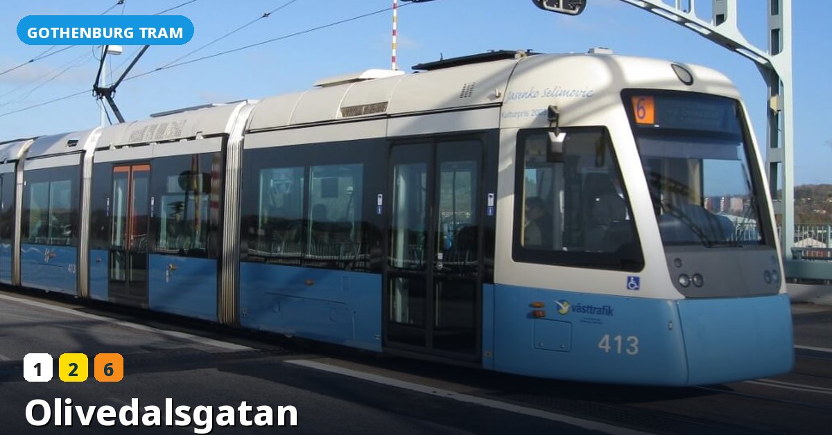 Olivedalsgatan stop — Gothenburg tram