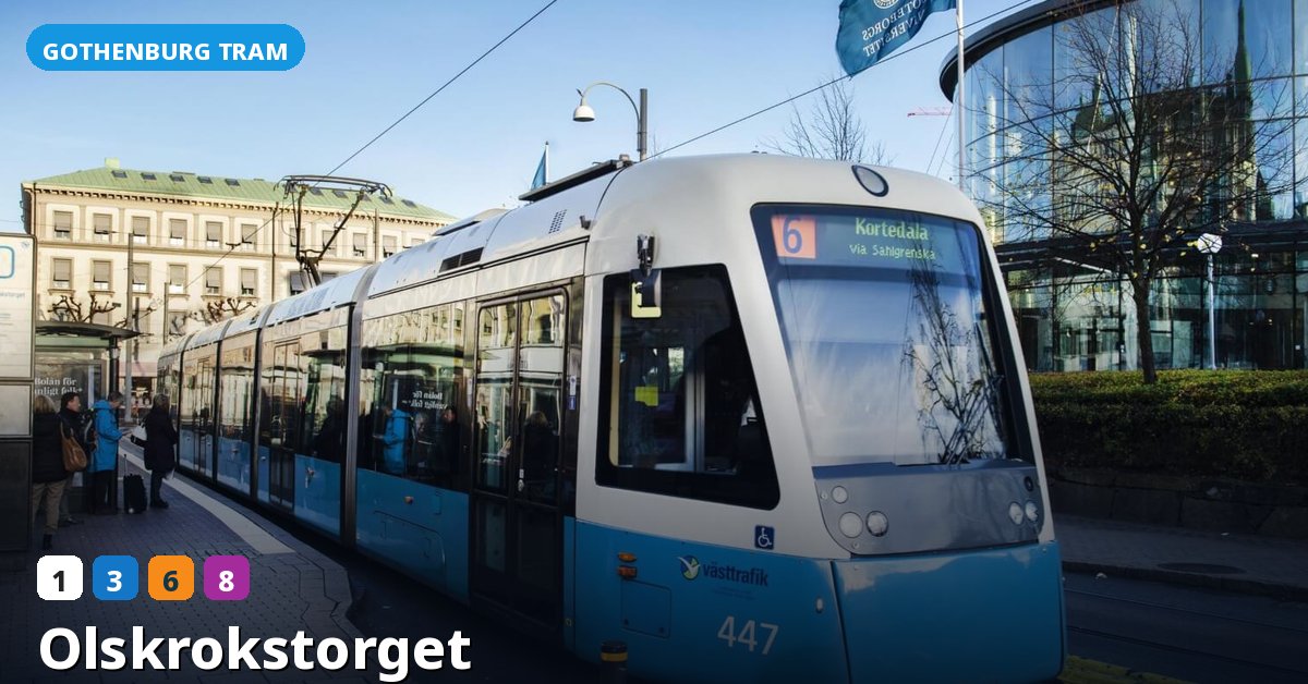 Olskrokstorget stop — Gothenburg tram