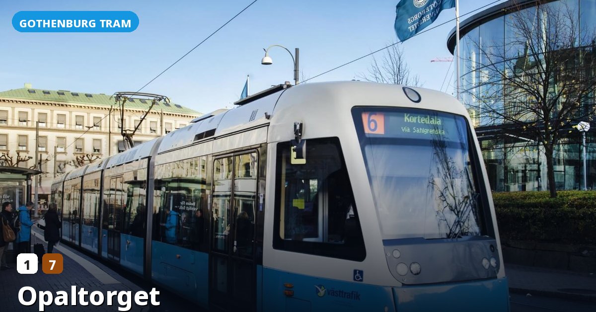Opaltorget stop — Gothenburg tram