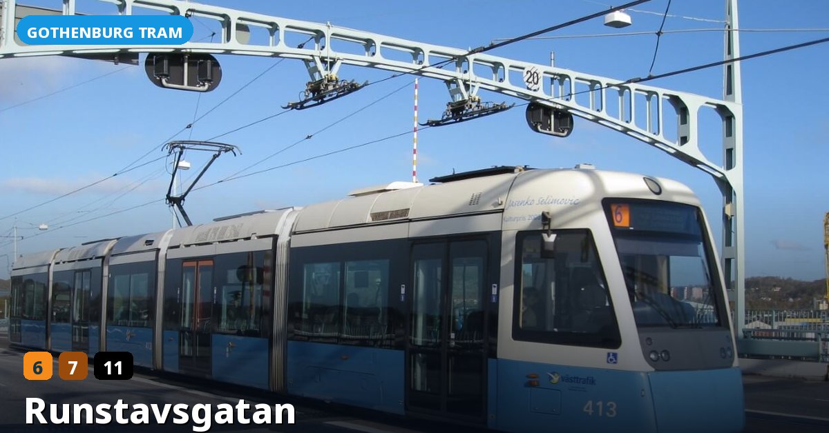 Runstavsgatan stop — Gothenburg tram