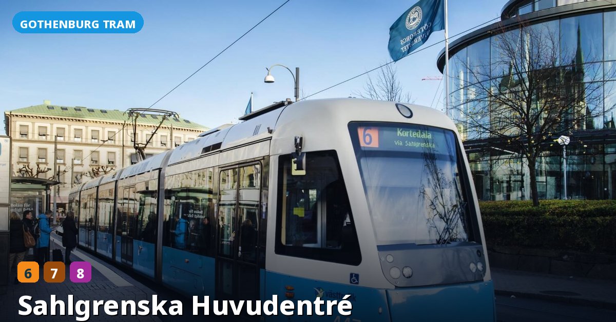 Sahlgrenska Huvudentré stop — Gothenburg tram