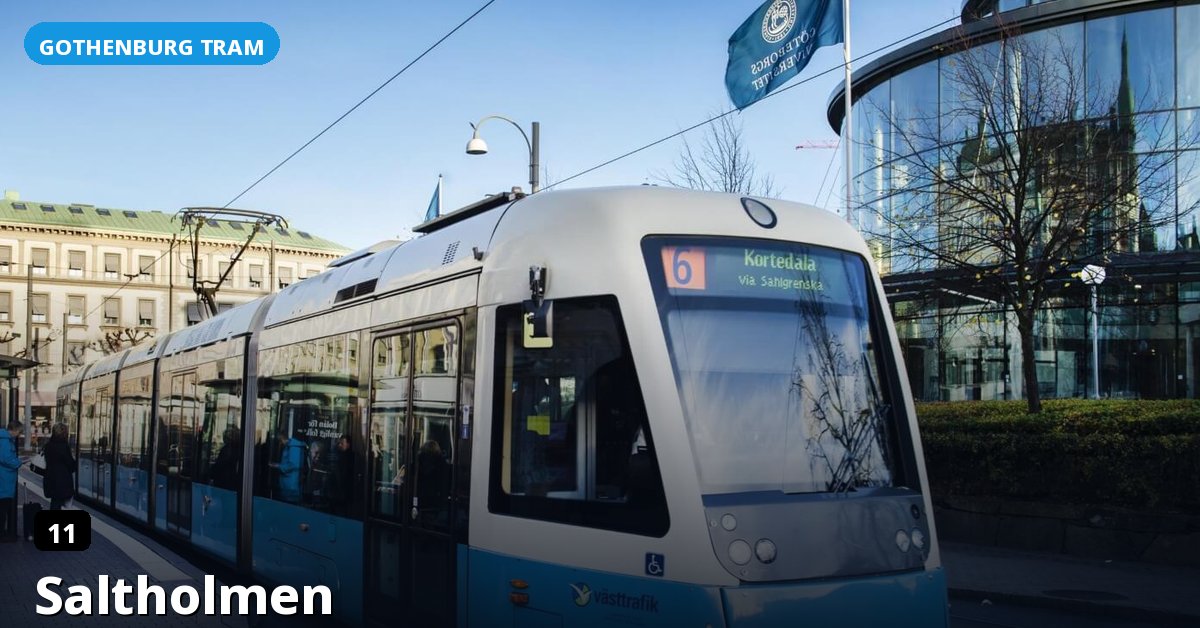 Saltholmen stop — Gothenburg tram