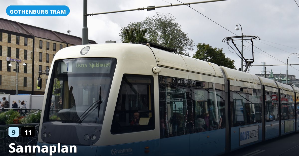 Sannaplan stop — Gothenburg tram