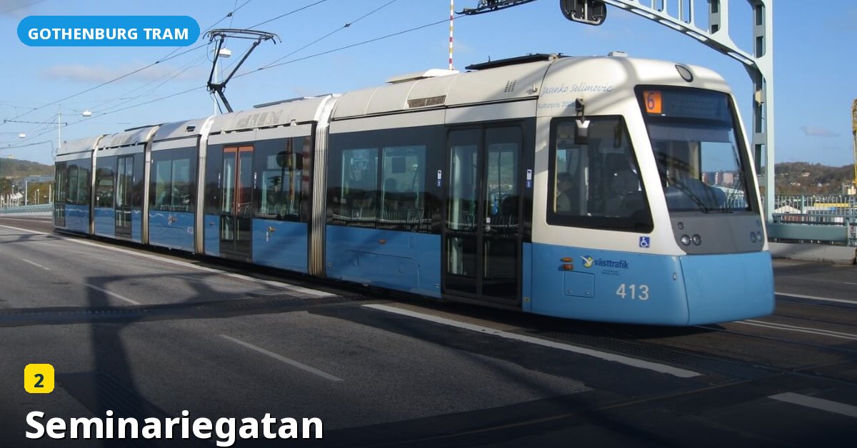 Seminariegatan stop — Gothenburg tram