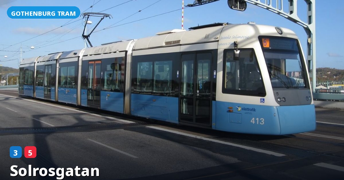 Solrosgatan stop — Gothenburg tram