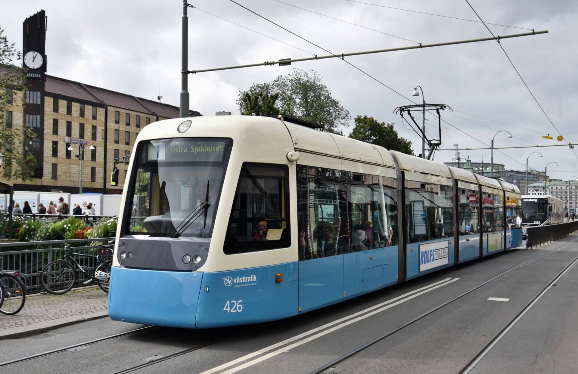 Tram in central Gothenburg