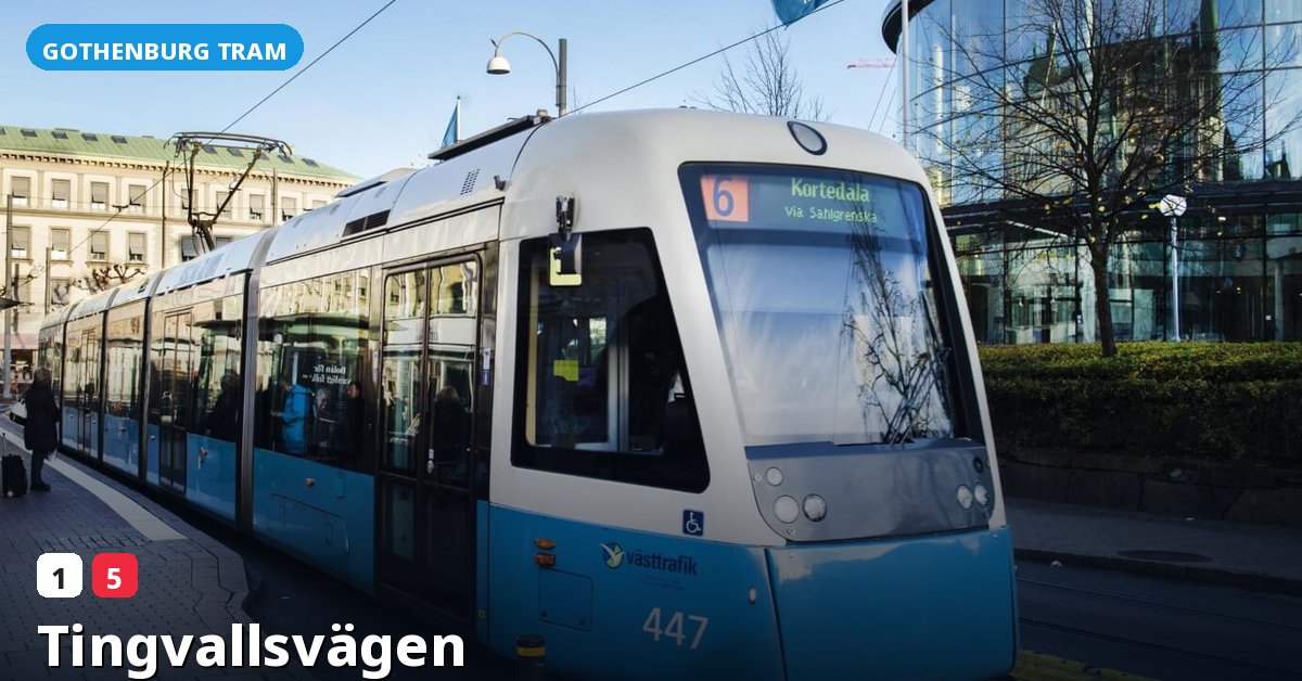 Tingvallsvägen stop — Gothenburg tram