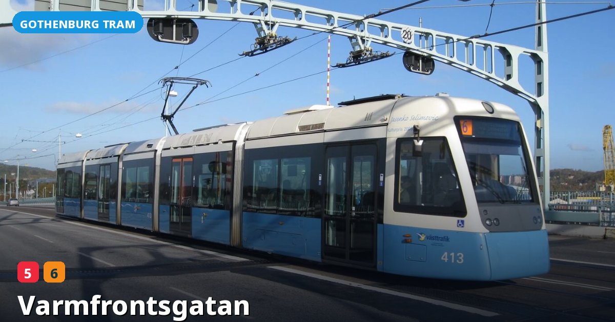 Varmfrontsgatan stop — Gothenburg tram