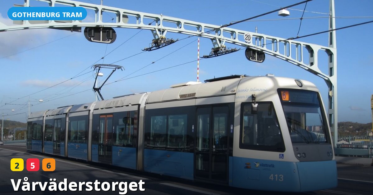 Vårväderstorget stop — Gothenburg tram