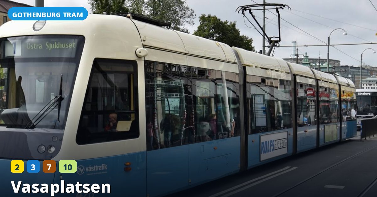 Vasaplatsen stop — Gothenburg tram